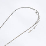 Gold Tone Outline CZ Clover Pendant Necklace